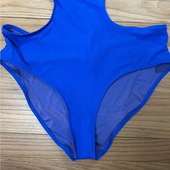 NWT Solid & Striped The Sarah Ribbed Azure Blue One Piece Bathing Suit Size XL - Picture 5 of 15